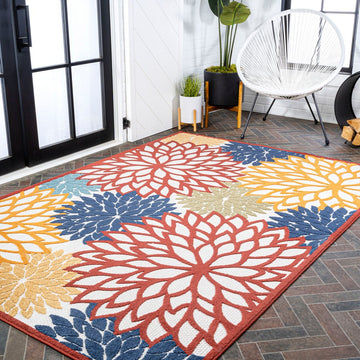Minori Floral High-low Area Rug